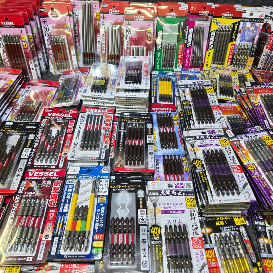 【まとめ売り！未使用品】インパクト用 ビット 5本入 221パックまとめ 約1105本 Anex VESSEL SUNFLAG メーカー・サイズ混合【桶川店】