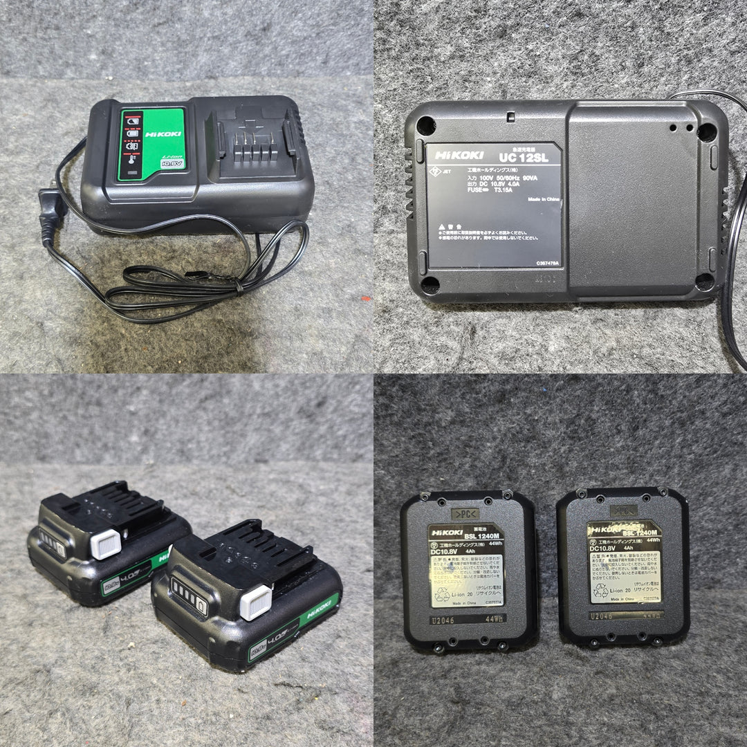 【美品】HiKOKI(ハイコーキ) 10.8V コードレス ハンマドリル  DH12DD(2LSK) 蓄電池2個・充電器・ケース付き【桶川店】