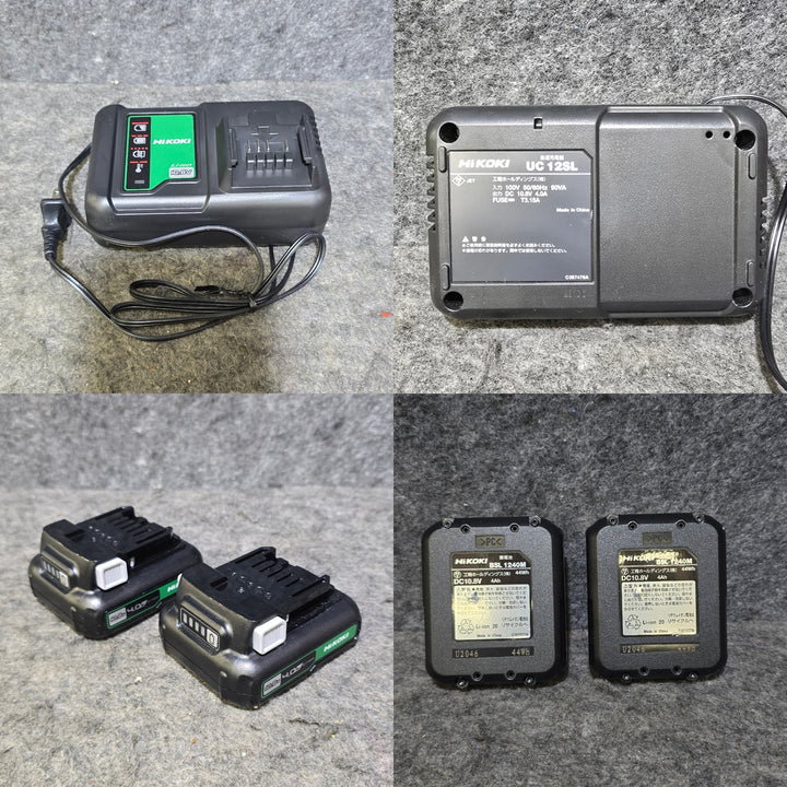 【美品】HiKOKI(ハイコーキ) 10.8V コードレス ハンマドリル  DH12DD(2LSK) 蓄電池2個・充電器・ケース付き【桶川店】