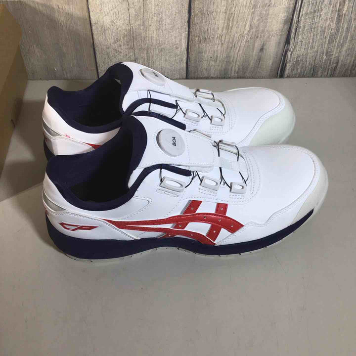 【未使用品】 アシックス 安全靴 ウィンジョブ CP306BOA ホワイトxクラシックレッド 27cm asics 【戸田店】