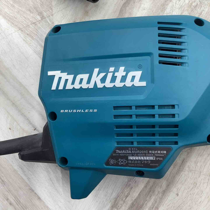 【店頭受取り限定】マキタ(makita) 255mm 充電式草刈機 MUR201CZ 18V ポータブル電源ユニット PDC01 付き 【越谷店】