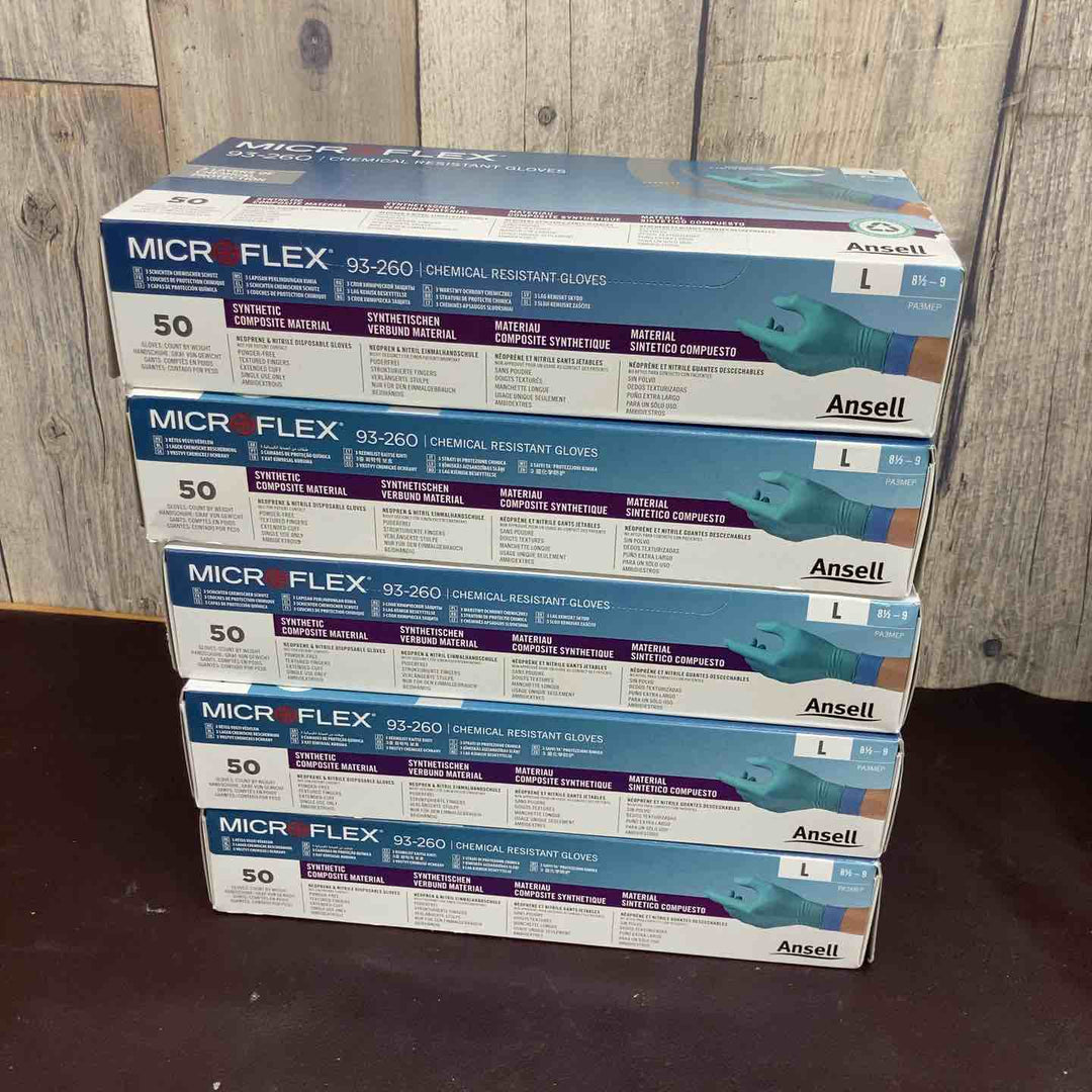 【未使用品(店頭展示品)】 Microflex(アンセル) 93-260 ニトリルネオプレン手袋 500枚×10箱セット S/M/Lサイズ 【東大和店】