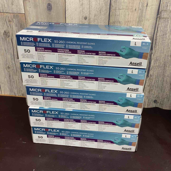 【未使用品(店頭展示品)】 Microflex(アンセル) 93-260 ニトリルネオプレン手袋 500枚×10箱セット S/M/Lサイズ 【東大和店】