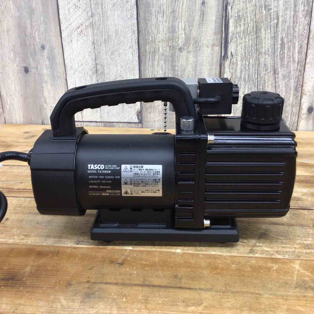 イチネンTASCO オイル逆流防止弁付ウルトラミニツーステージ真空ポンプ TA150SW 【東大和店】