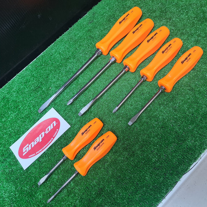 【美品】◇スナップオン(Snap-on) スクリュードライバーセット SDDX70AO 7ピース オレンジ 旧グリップ【岩槻店】