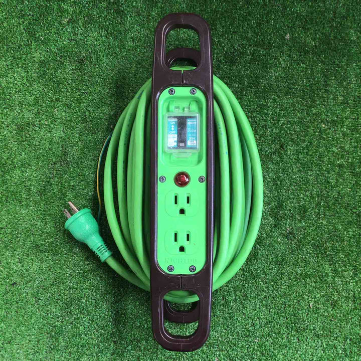 【2個セット】日動 ハンドリール 10M アース付 緑 HR-EB102【町田店】