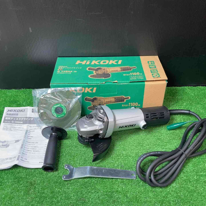 ◇HiKOKI(ハイコーキ) AC100V 125mm ディスクグラインダー アルミボディ スナップスイッチタイプ 3P可倒式プラグ付き G13SHA(E)【岩槻店】