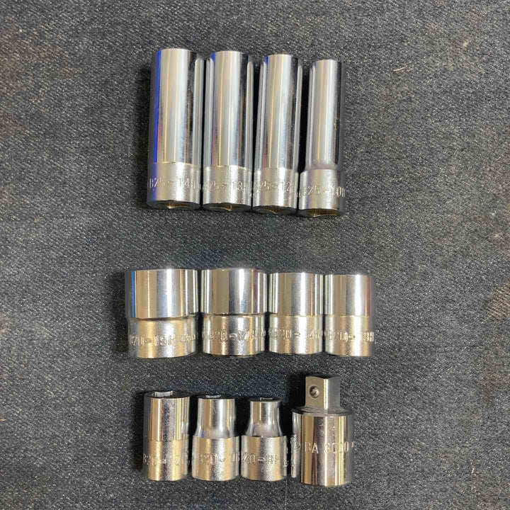 KTC 6角ソケット まとめ売り 差込角 9.5 mm 3/8 inch B20-19H.17.14.13.12.10.8/B25-14H,13,12,10/ソケットアダプタ BA3020【八潮店】