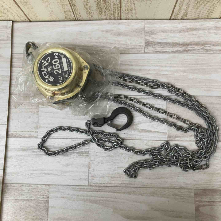 【未使用品/長期保管】象印 チェーンブロック ホイストマン HM-25 ZHM-K2525 定格荷重250kg 揚程2.5m【柏店】