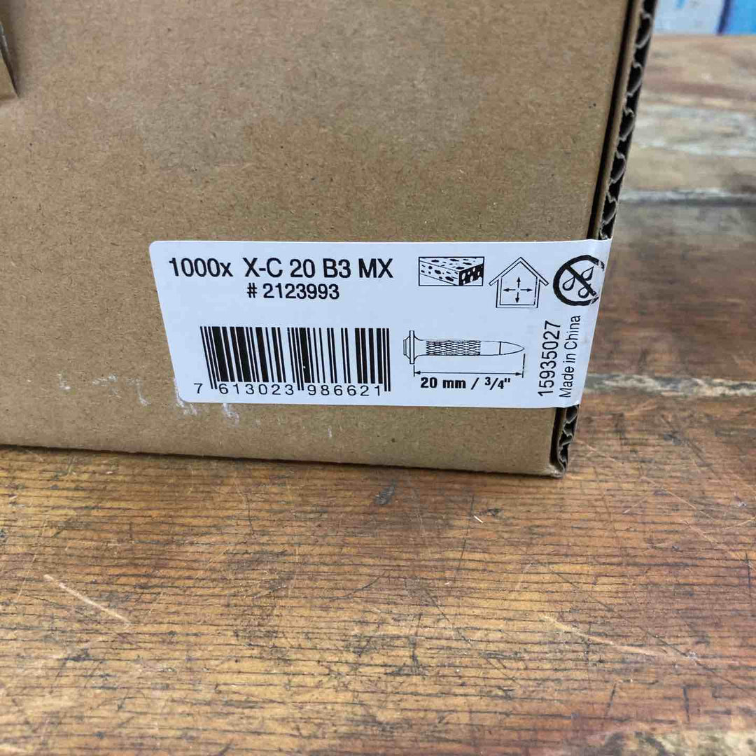 ◇ヒルティ(HILTI) コンクリート釘 X-C 20 B3 MX 直結 20mm【柏店】