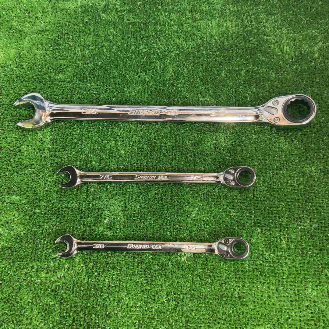 スナップオン(Snap-on) 切替式ラチェットコンビネーションレンチ 3本セット SOXRR24A(3/4)・SOXRR14A(7/16)・SOXRR12(3/8)【八潮店】