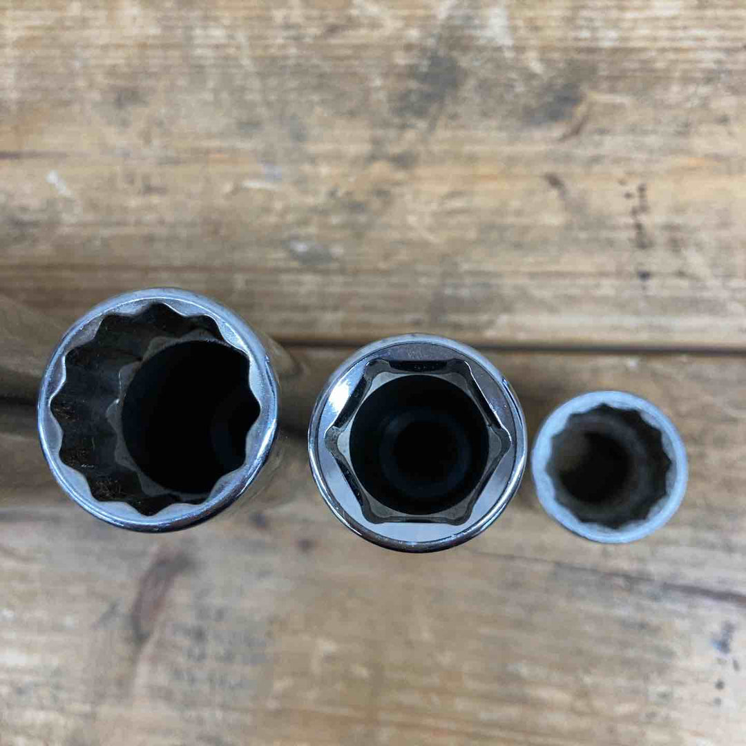 【中古品】 スナップオン(Snap-on) インチ ソケットまとめ S381、S361、S301、S261、TS221、SW221 6個セット 3/8 ディープ ショート 【東大和店】