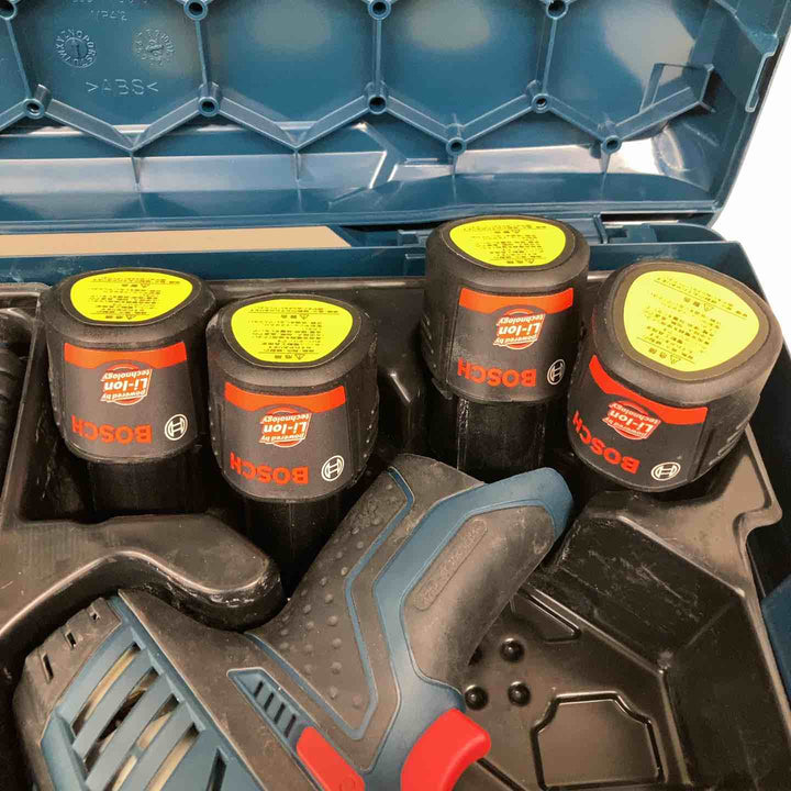【039】【102】ボッシュ(BOSCH) コードレスセーバーソー GSA10.8V-LI + インパクトドライバー GDR10.8-LI + バッテリー4個 + 充電器セット【戸田店】