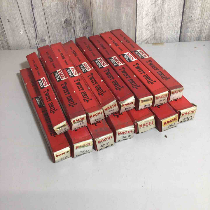 【未使用品】 Nachi 不二越 ナチ テーパーシャンクドリル 15本 22.0 23.5 23.7 24.0 24.5 24.7 24.9 26.0 27.0 27.7 28.0 29.0 29.7 30.0 ※箱ダメージ有 【戸田店】
