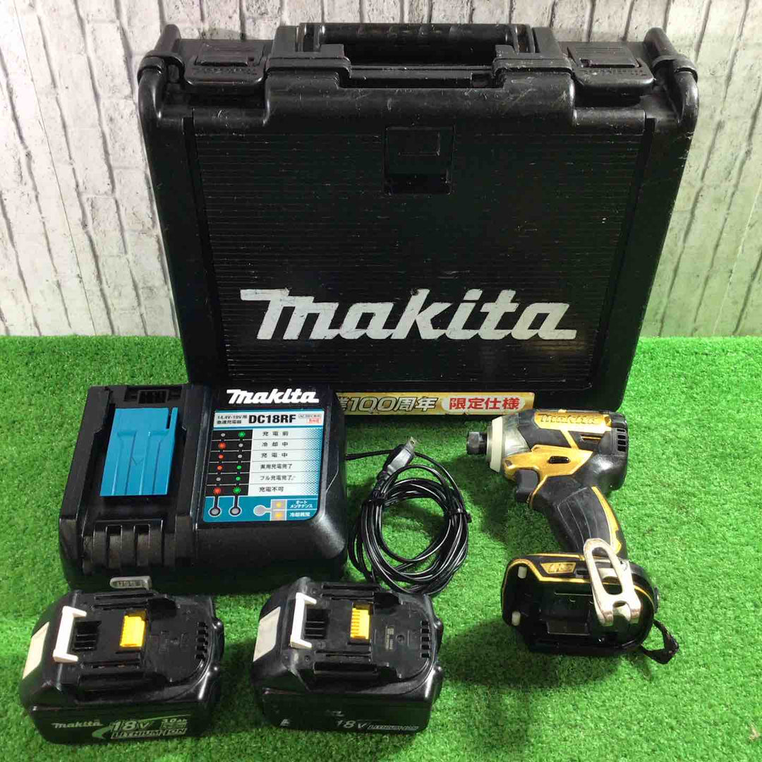 ◇マキタ(makita) コードレスインパクトドライバー 18V ゴールド TD148DSP1 (TD148DRTX) 100周年【川口店】