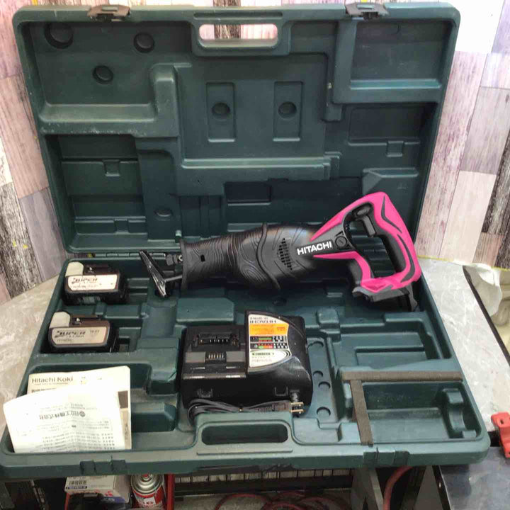 【中古品】★ハイコーキ HIKOKI 14.4V コードレスセーバーソー CR14DSL(R) バッテリー2個【八潮店】