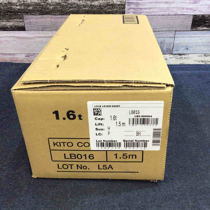 【未使用品】KITO キトー 1.6t レバーブロック LB016【八潮店】