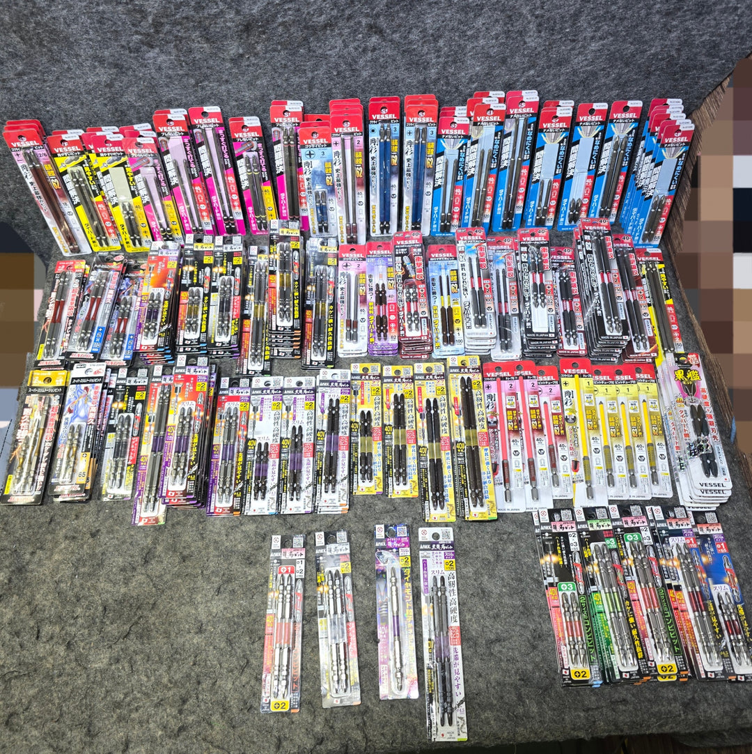 【まとめ売り！未使用品】インパクト用 ビット 約590パック Anex VESSEL SUNFLAG メーカー・サイズ混合 ダイヤモンドビット多数混在【桶川店】