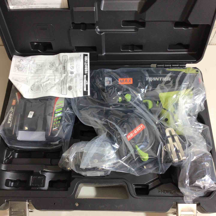 【未使用品】★マックス(MAX) 鉄筋結束機 ツインリバータイア RB-610T-B2C/1450A-MG_ミリタリーグリーン 緑【戸田店】
