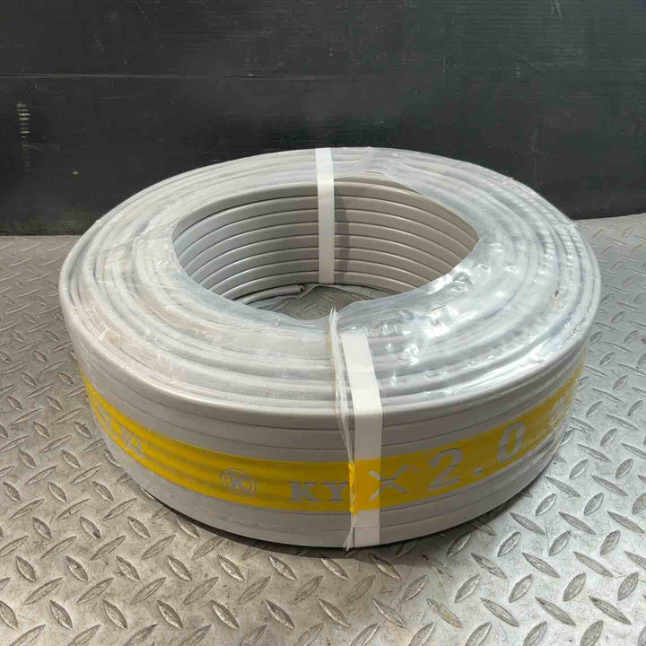 協和電線工業株式会社VVFケーブル 2.0mm×3芯 100m巻 (灰色) (新品未使用 )【草加店】