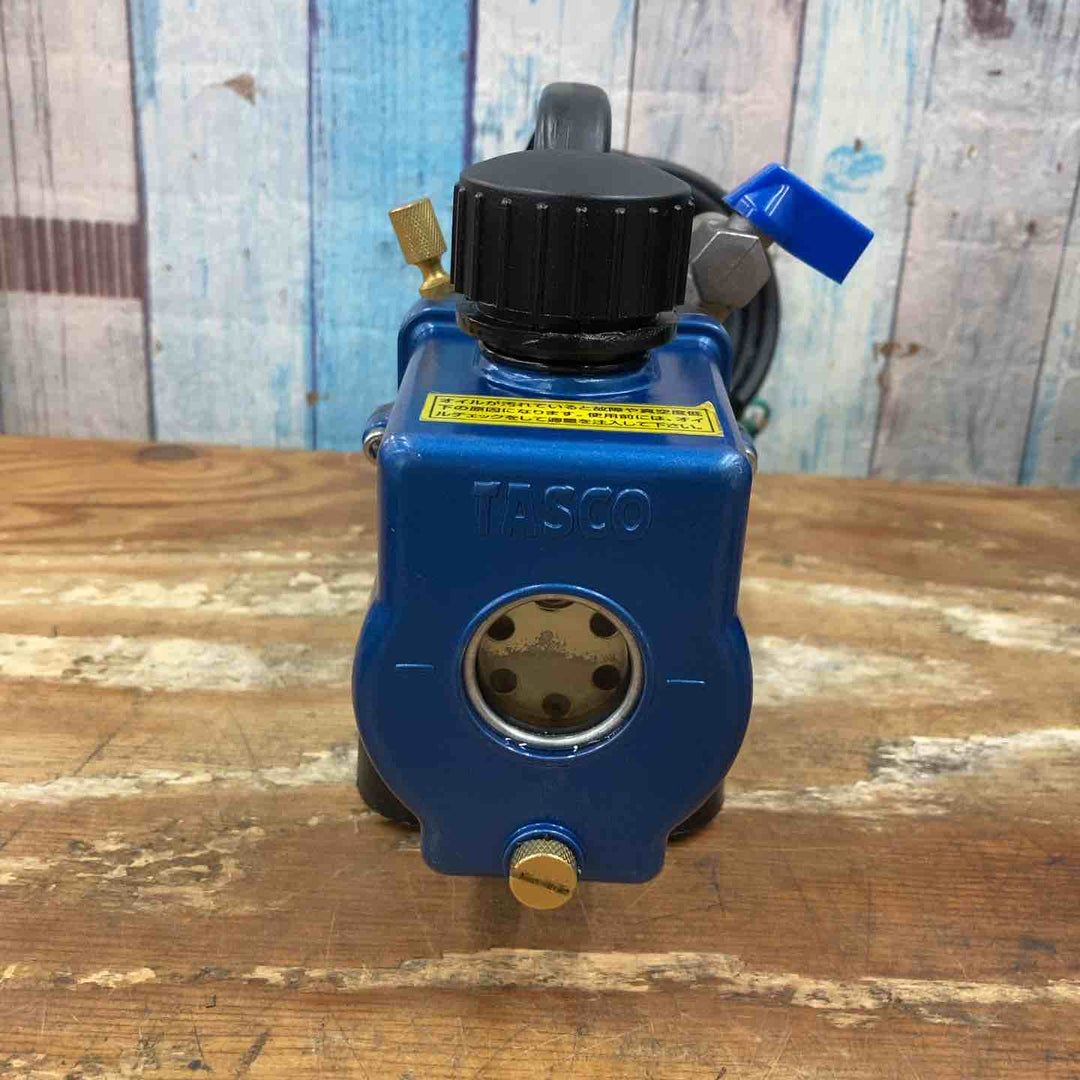【中古品】◇タスコ(TASCO) オイル逆流防止機能付 真空ポンプ TA150SB-2 真空ゲージ付き！【柏店】