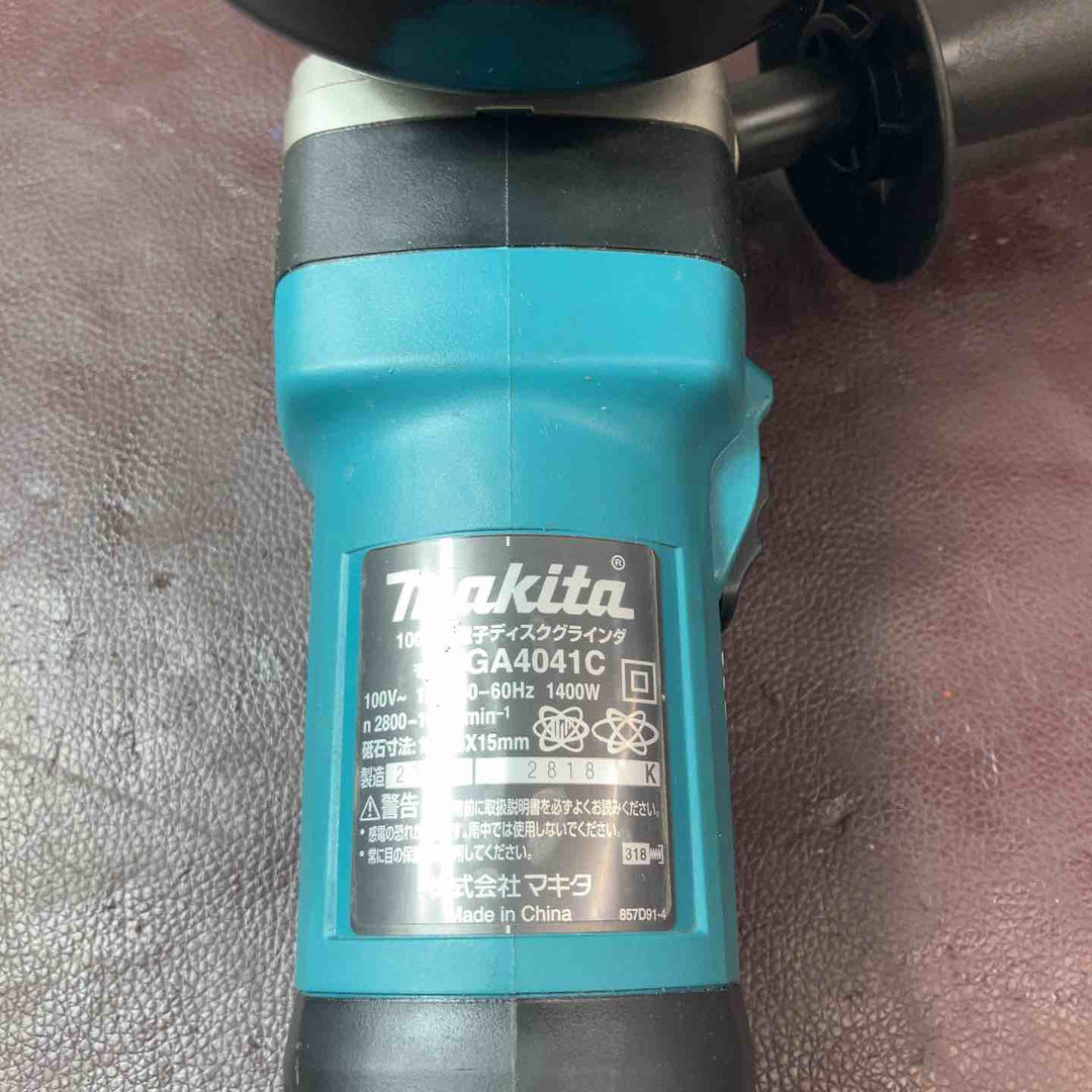 【中古品】 マキタ(makita) 100mm電子ディスクグラインダ GA4041C 100ｖ 電動研磨機 【東大和店】