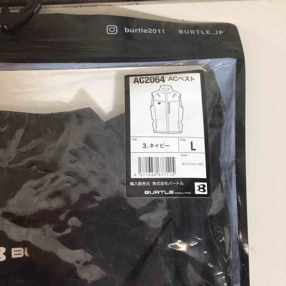 【未使用品】 BURTLE AC08-1 AC2064 バッテリー ファン セット 空調服 ACベスト ネイビー バートル AIRCRAFT エアークラフト L 【戸田店】