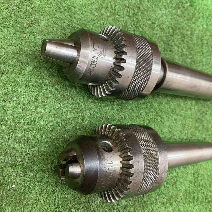 【中古品】卓上旋盤　フライス盤　13㎜ドリルチャック2個セット　差込（21/2×3と3×4）【川越店】