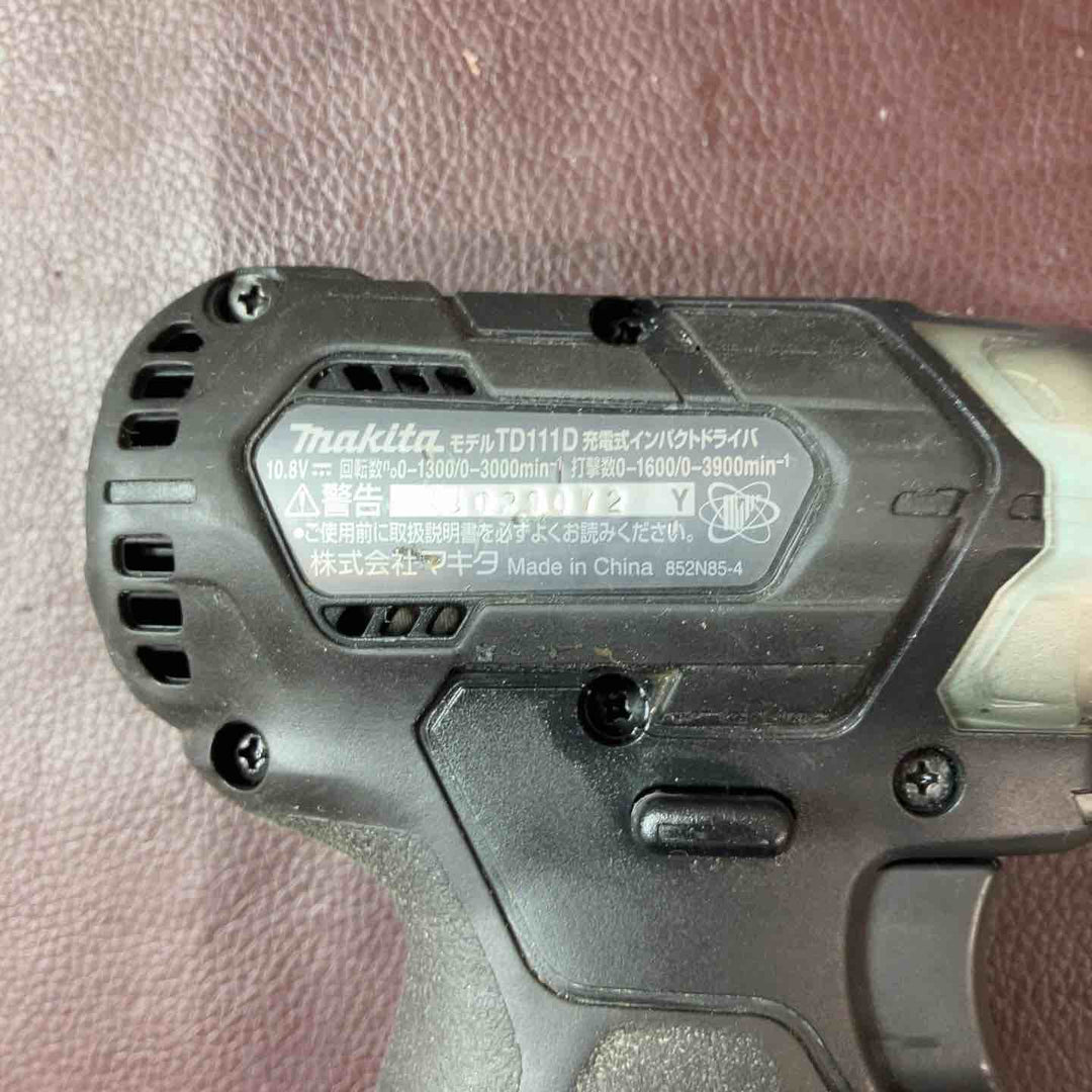 【中古品】マキタ(makita) コードレスインパクトドライバー TD111DZB 10.8V【東大和店】