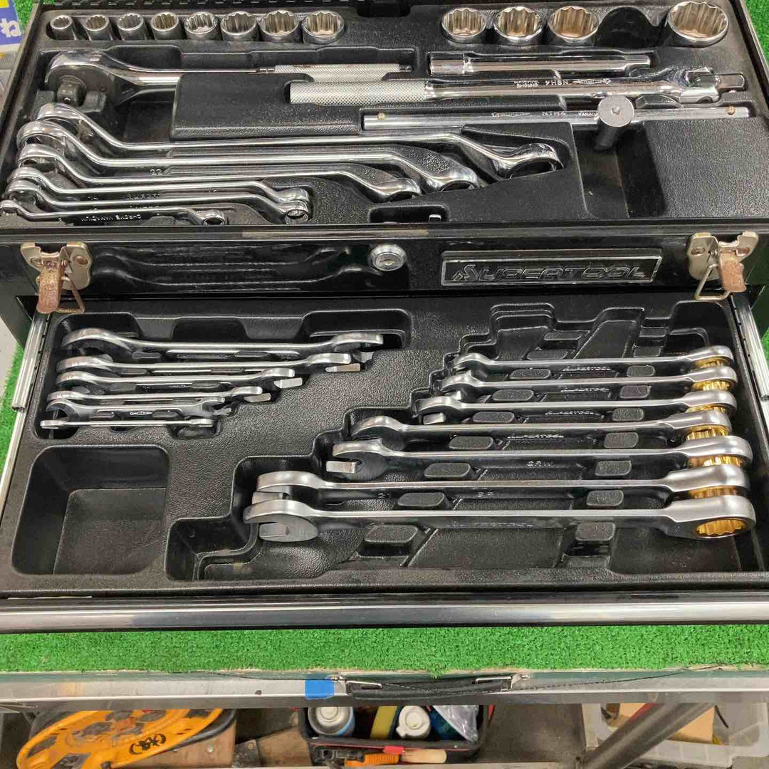 ◇スーパーツール (supertool) プロ用デラックス工具セット(チェストタイプ) S7000DX(欠品工具あり)【川崎店】