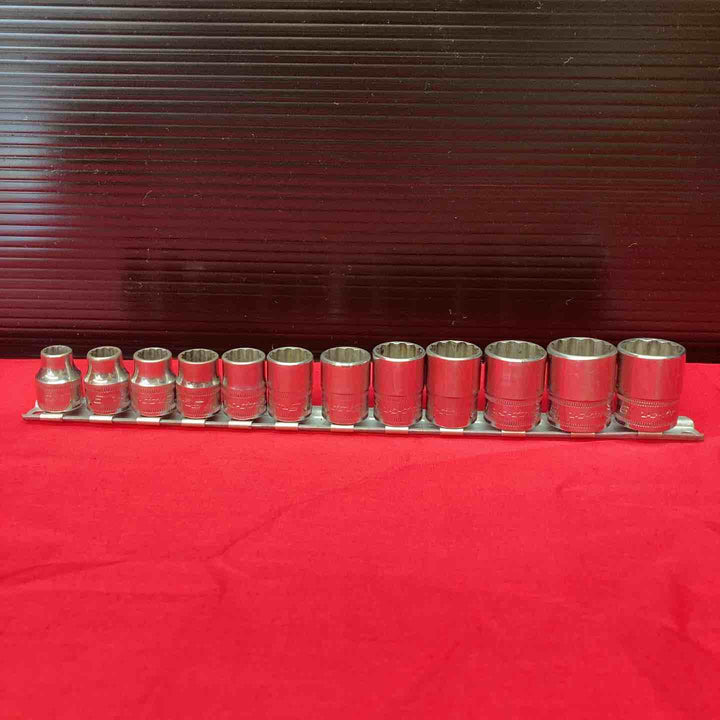 Snap-on(スナップオン) 3/8シャローソケットセット FM12点セット 12角 19・18・17・16・15・14・13・12・11・10・9・8【川越店】