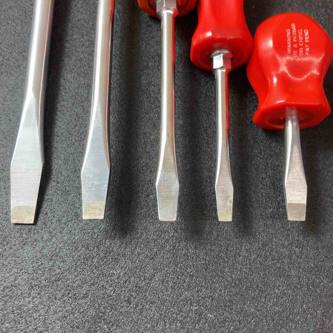 【中古品】 スナップオン(Snap-on) SDD4160 SDD4120 マイナスドライバー レッドグリップ 9本セット 【東大和店】