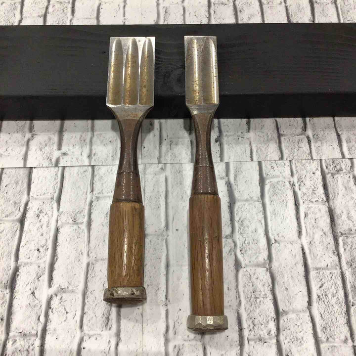 助丸 追い入れ鑿 2本組 約42mm/約30mm 【川口店】