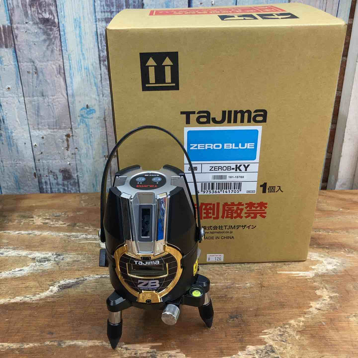 【未使用品】タジマ(TAJIMA)  ブルーグリーンレーザー墨出し器 ZEROB-KY 矩・横  ZERO BLUEｰKY 本体+ケースのみ【柏店】