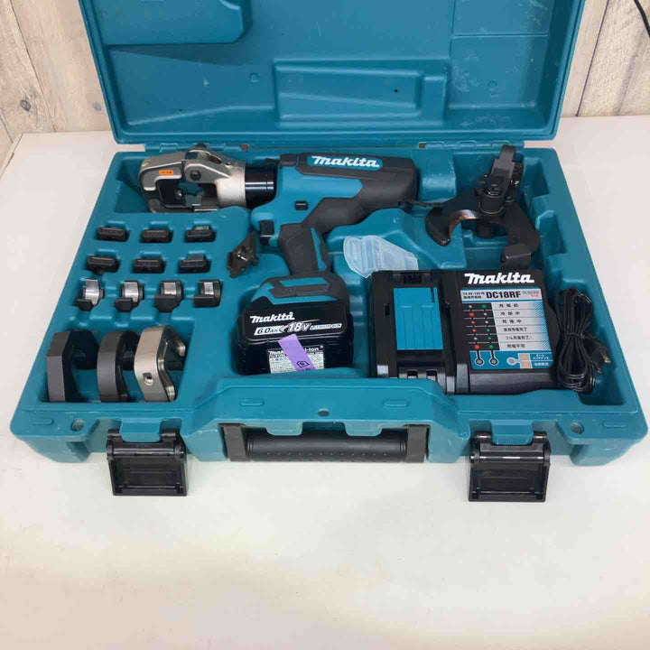 【美品】★マキタ(makita) コードレス圧着機 TC300DRG 充電回数6回　ゴム一個欠品 , ケーブルカッター付き【150AT50YC】【戸田店】