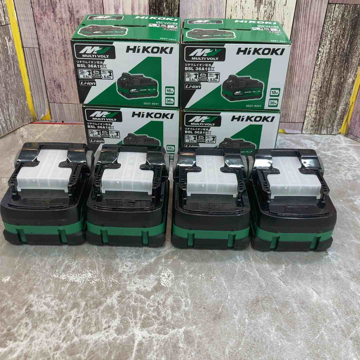 【未使用品】【純正】4個セット HiKOKI ハイコーキ マルチボルト リチウムイオンバッテリー 36V 2.5Ah BSL36A18X【八潮店】