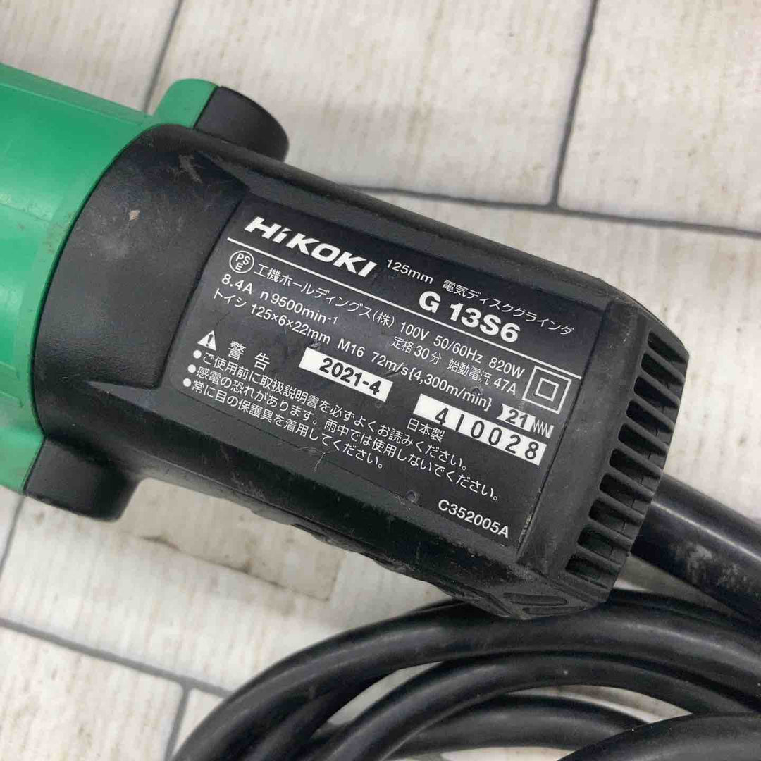 ◇ハイコーキ(HIKOKI) 125mmディスクグラインダー G13S6【所沢店】