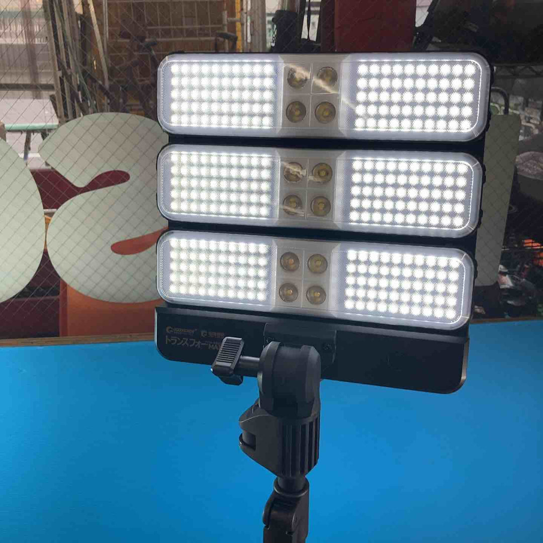 LED投光器 ライト分離可 45W ソーラー/コンセント充電 多機能 三脚スタンド 工事用 TYH-4000T【岩槻店】