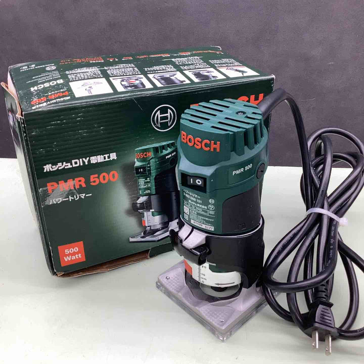 ボッシュ(BOSCH) パワートリマー PMR500 トリミング 切削 調整 スピンドルロック ビット昇降 くぼみ鍵穴 加工 お皿【越谷店】