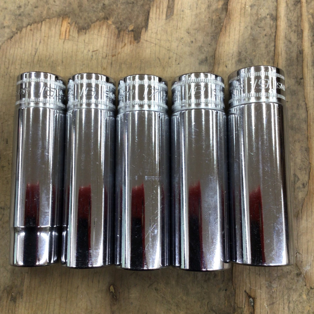 【中古品】スナップオン/Snap-on 1/2"ディープソケット 12角 SM10~SM19 10pcs【柏店】