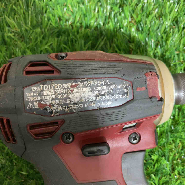 ★マキタ(makita)18V コードレスインパクトドライバー TD172DZAR 本体のみ【戸田店】
