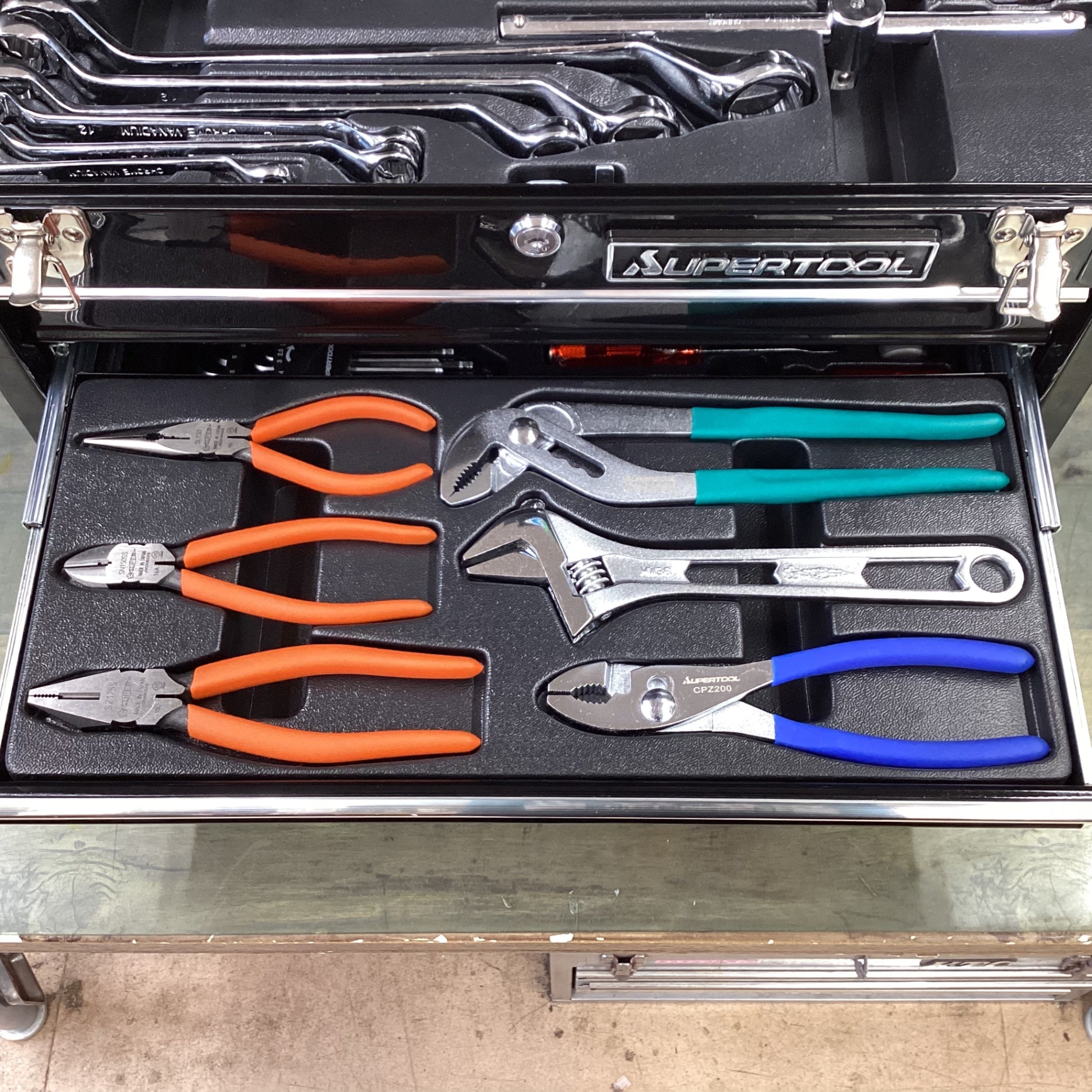 スーパーツール　S7000DX　工具セット　チェストタイプ　62点セット スーパーツール (supertool) プロ用デラックス工具セット(チェスト