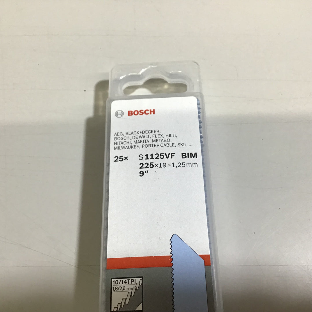 【未使用品】★送料無料★BOSCH セーバーソーブレード 金属用 全長225mm 25本入 S1125VF 山数10-14【戸田店】