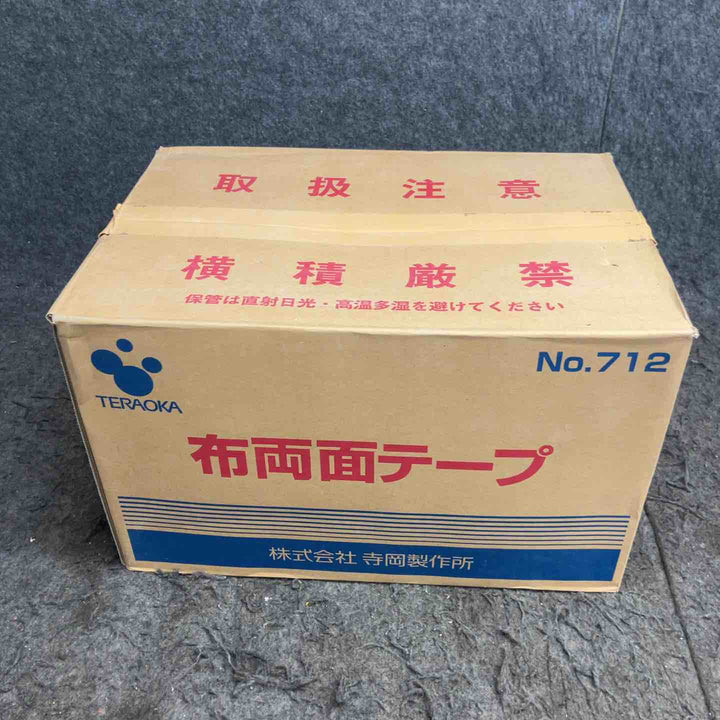 ◇寺岡(TERAOKA) 布両面テープ No.712 厚さ0.4mmｘ幅25mmｘ長さ15ｍ 60巻入【鴻巣店】