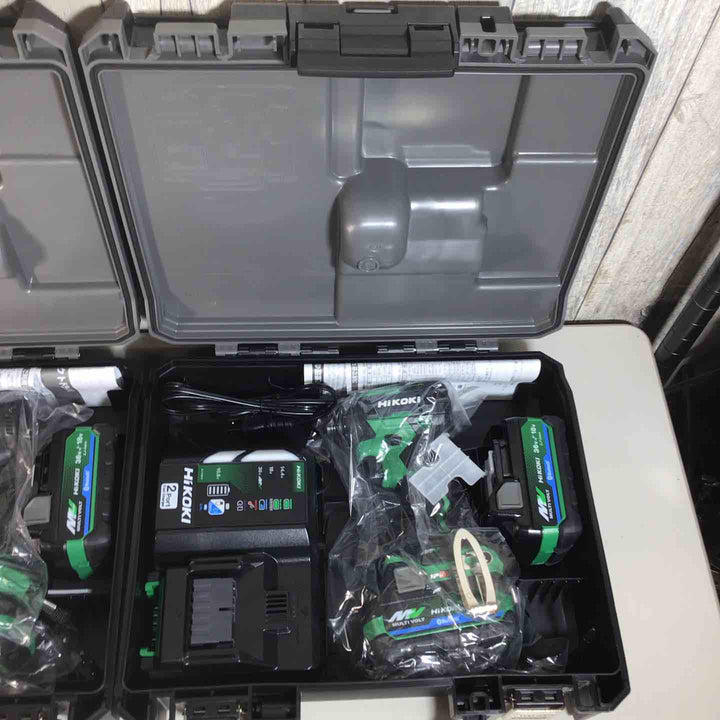 【未使用品】 ハイコーキ HIKOKI 日立 コードレス インパクトドライバ アグレッシブグリーン WH36DD(2XHLSZ) 2台 フルセット インパクト グリーン 緑 純正 充電式 【戸田店】
