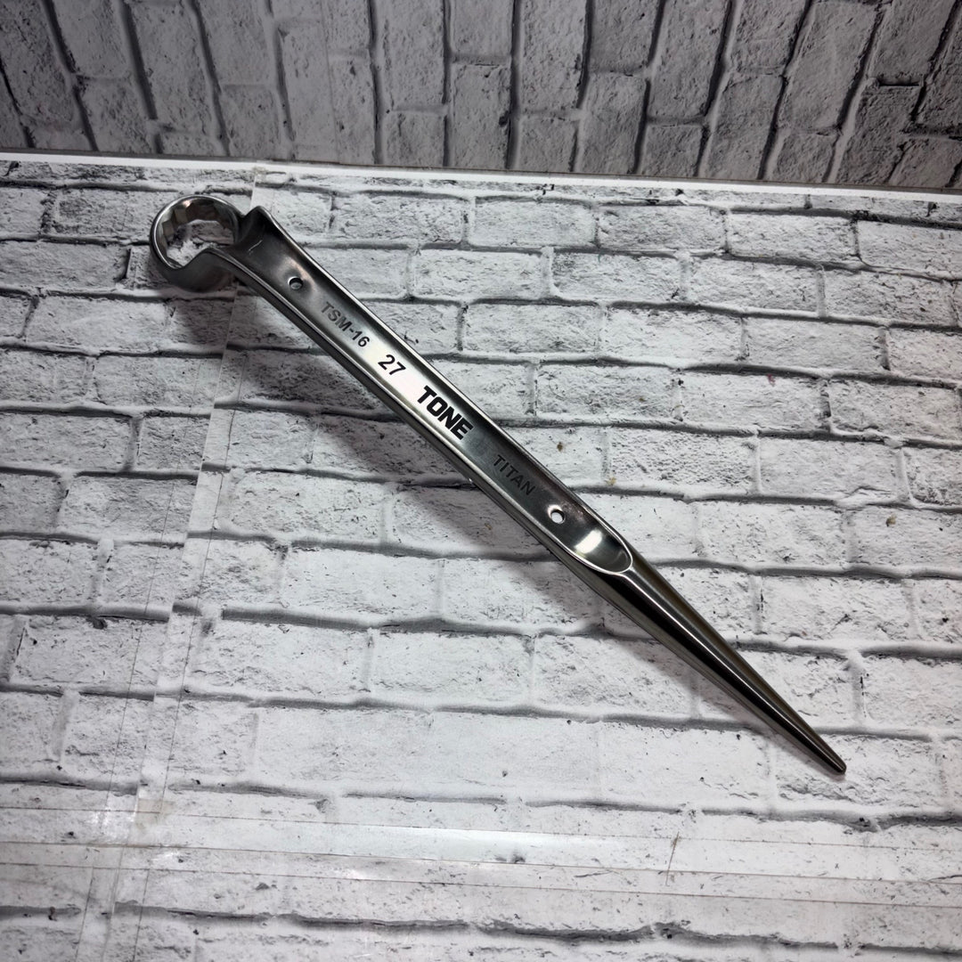 トネ(TONE) チタンシノ付めがねレンチ(トルシアボルト用) TSM-16 二面幅27mm【川口店】