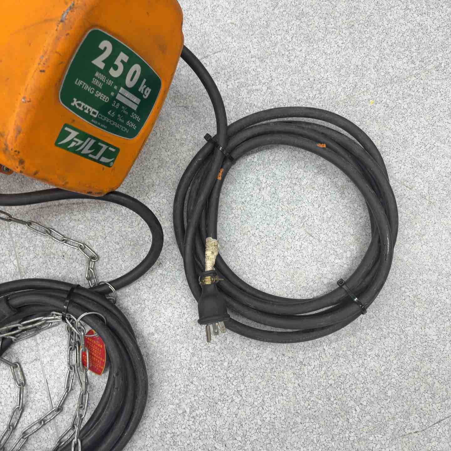 ◇電動ウインチ(チェーン) キトー(KITO) EF2E 荷重250kg ファルコン