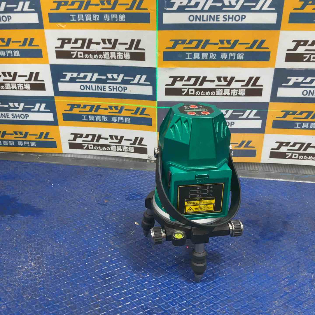 ◇テクノ販売 グリーンレーザー墨出し器 LTK-G350P 縦・横120°水平ライン・地墨・鉛直十字【草加店】