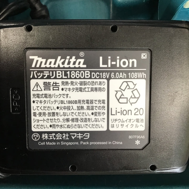 【中古美品】 マキタ/makita 18V レシプロソー JR184DRG ■6.0Ah純正バッテリー充電回数2回！■ 【鴻巣店】