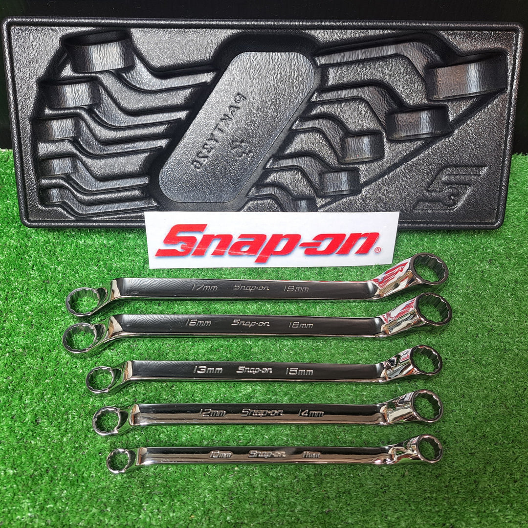 【美品】スナップオン(Snap-on) オフセットメガネレンチセット XOM605 60° 10mm-19mm 5pc【岩槻店】